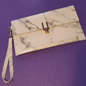 White Marble Clutch